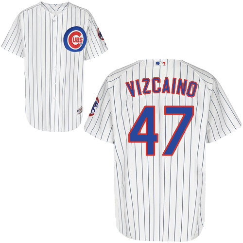 Arodys Vizcaino #47 MLB Jersey-Chicago Cubs Men's Authentic Home White Cool Base Baseball Jersey